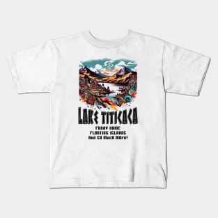 Funny Lake Titicaca Hand Drawn Peru / Bolivia Artistic Graphic Kids T-Shirt